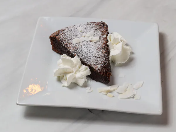 Kladdkaka with whipped cream